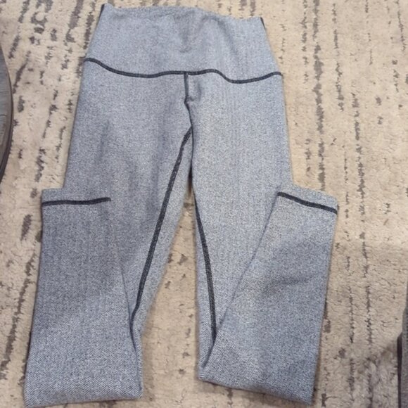 Lululemon Wunder Under Pant (Roll Down)Heathered Herringbone Heathered Black - Picture 8 of 10